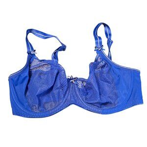 Freya 1841 Hero Underwired Side Support Womens Blue Underwire Lace Bra 32G